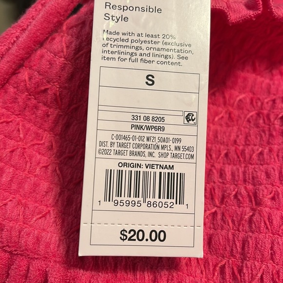 Wild Fable Pink Swimsuit Cover-up Halter Dress Tunic - Picture 3 of 3